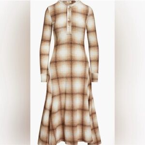 Polo by Ralph Lauren Brown Plaid Maxi Dress